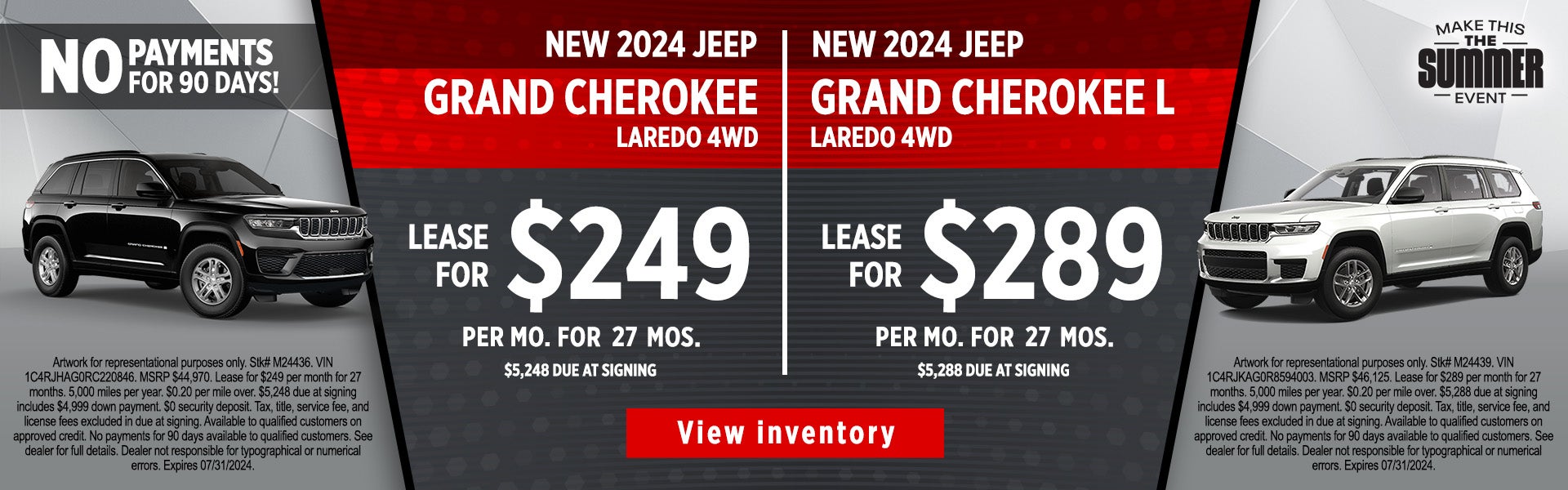 July Lease Special 2 - New 2024 Jeep Grand Cherokee