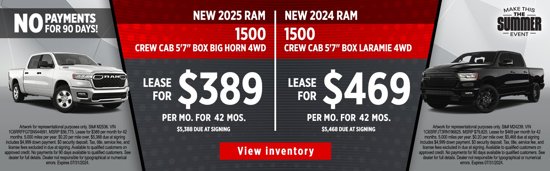 July Lease Special 3 - New Ram 1500